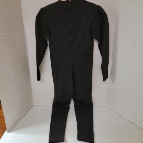Soft Touch Softouch by Susan Fixel 1 Black Piece Body Long Suit Jumpsuit Vintage - Picture 8 of 11